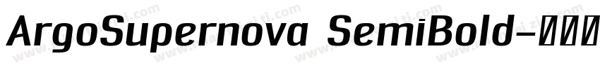 ArgoSupernova SemiBold字体转换